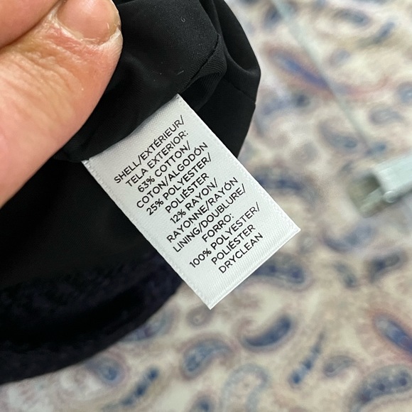 Ann Taylor LOFT Navy Blue Tweed Skirt 4T - Picture 9 of 9